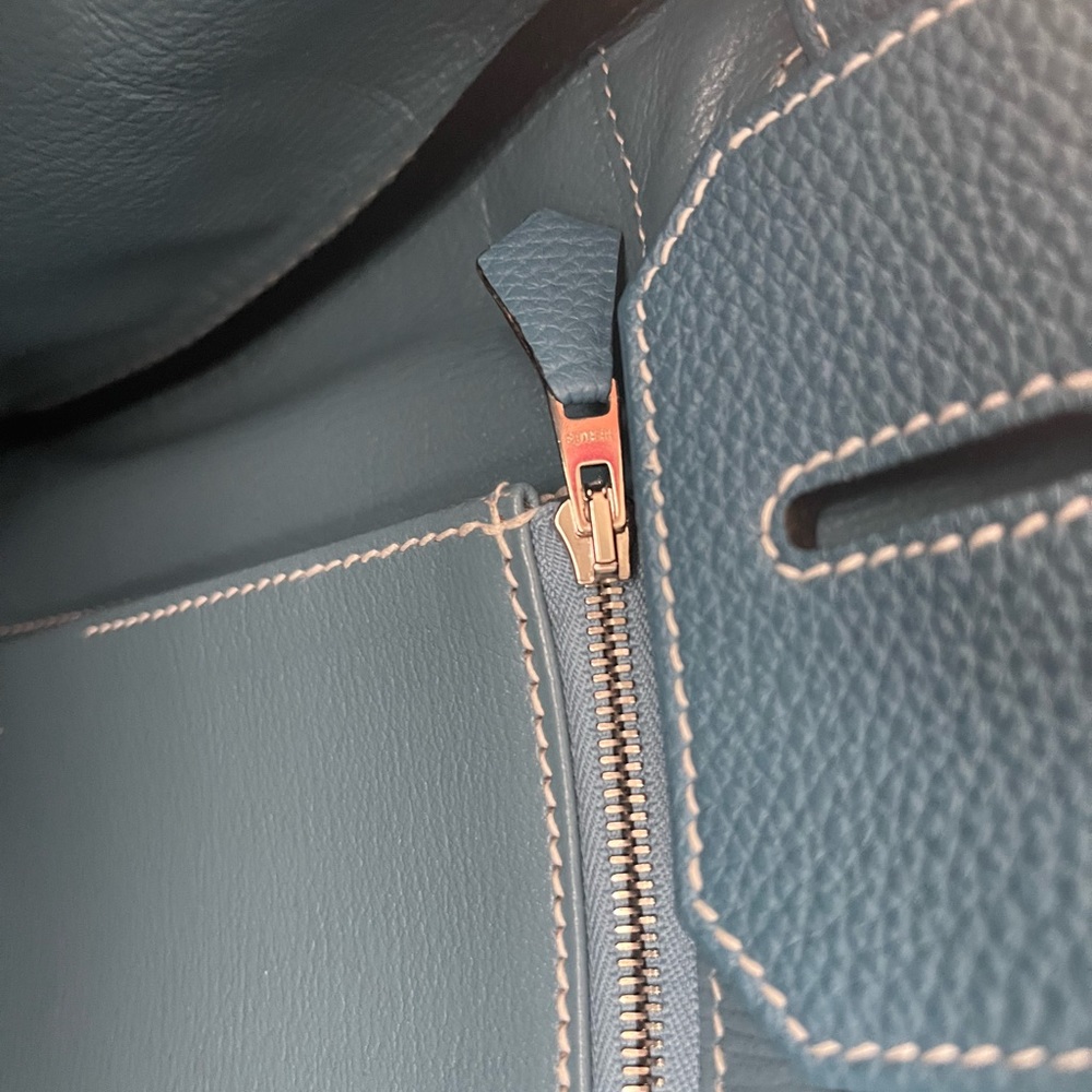 **SOLD** Hermes Togo Birkin 35 Blue Jean PHW - Picture 10 of 14